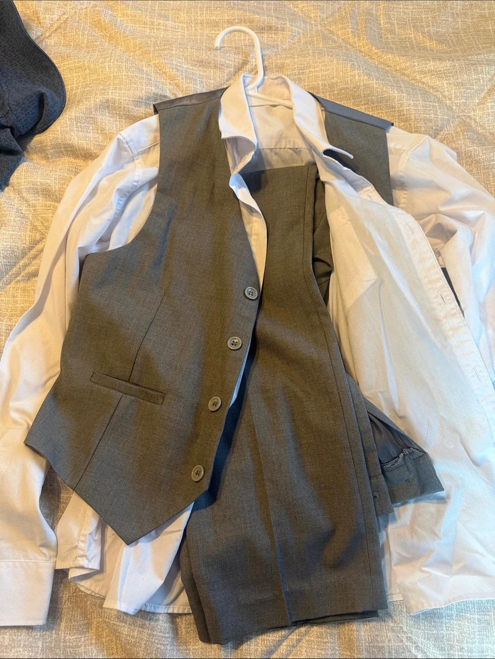 Boy’s Gray Suit Vest and Pants Set - Classic Formal Wear